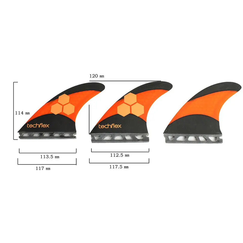 Aletas de propulsor de surf de carbono tipo nido de abeja y aletas de tabla de surf de fibra de vidrio en Surf AM2 DHD Techflex SuperE Rasta FINS Jordy