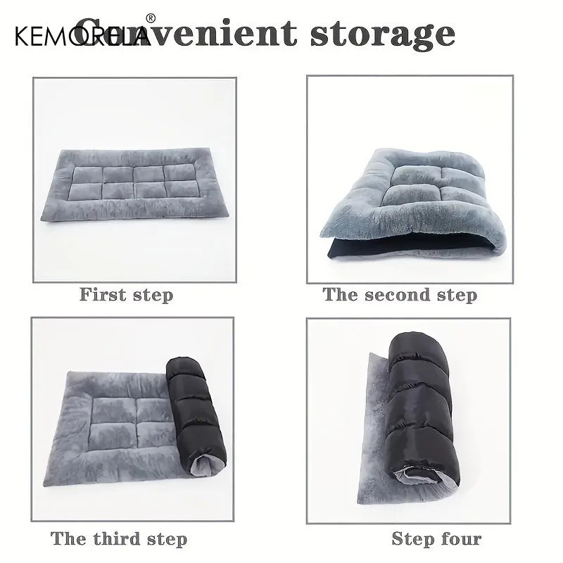 Tapis de siège de voiture pour chien d'hiver avec fond épais antidérapant pour lit de camion SUV berline-chaud pour les voyages sur route et lavable en machine
