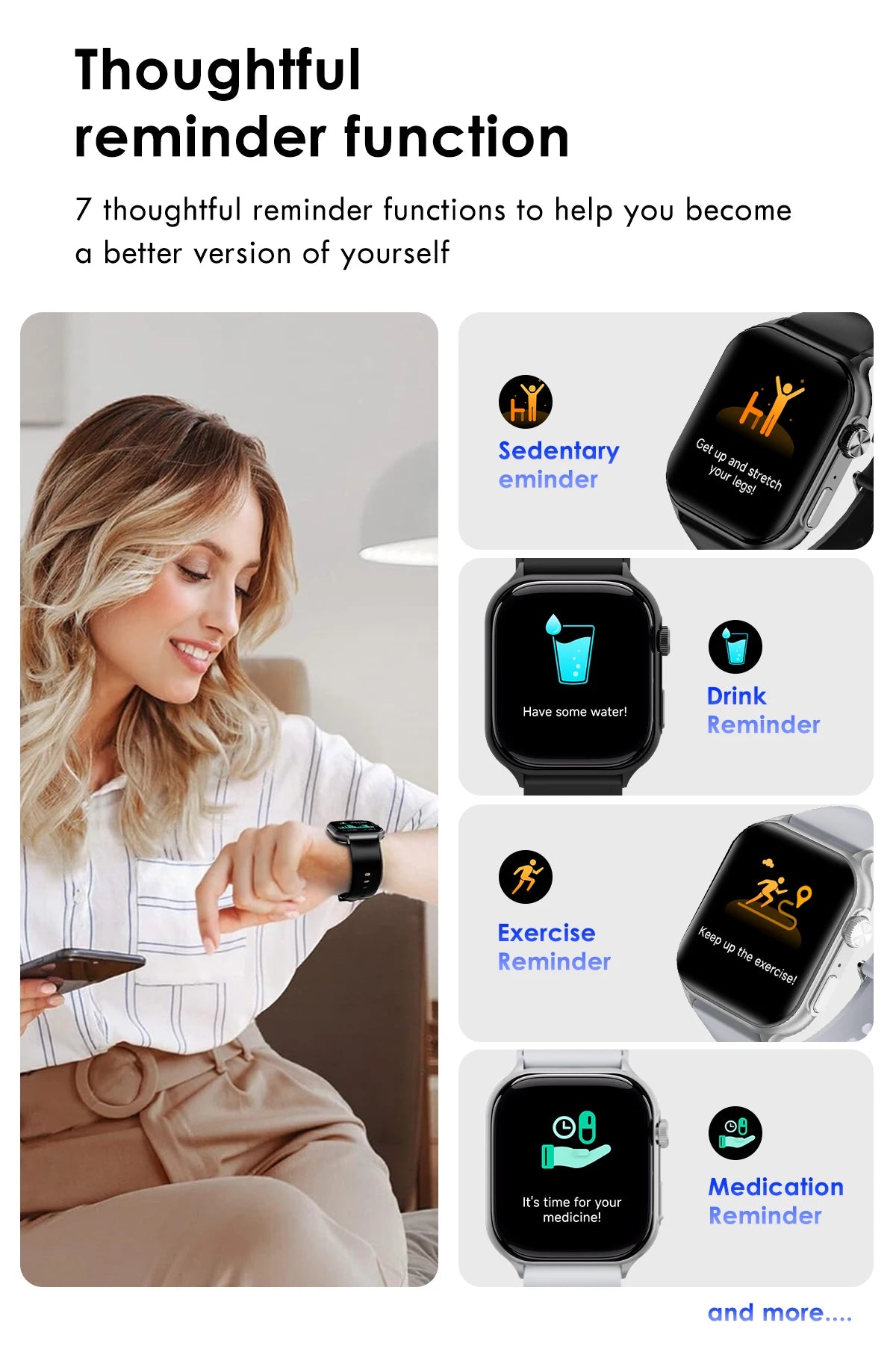 Reloj inteligente Lenovo, reloj deportivo con pulsómetro, pantalla táctil completa, llamadas BT