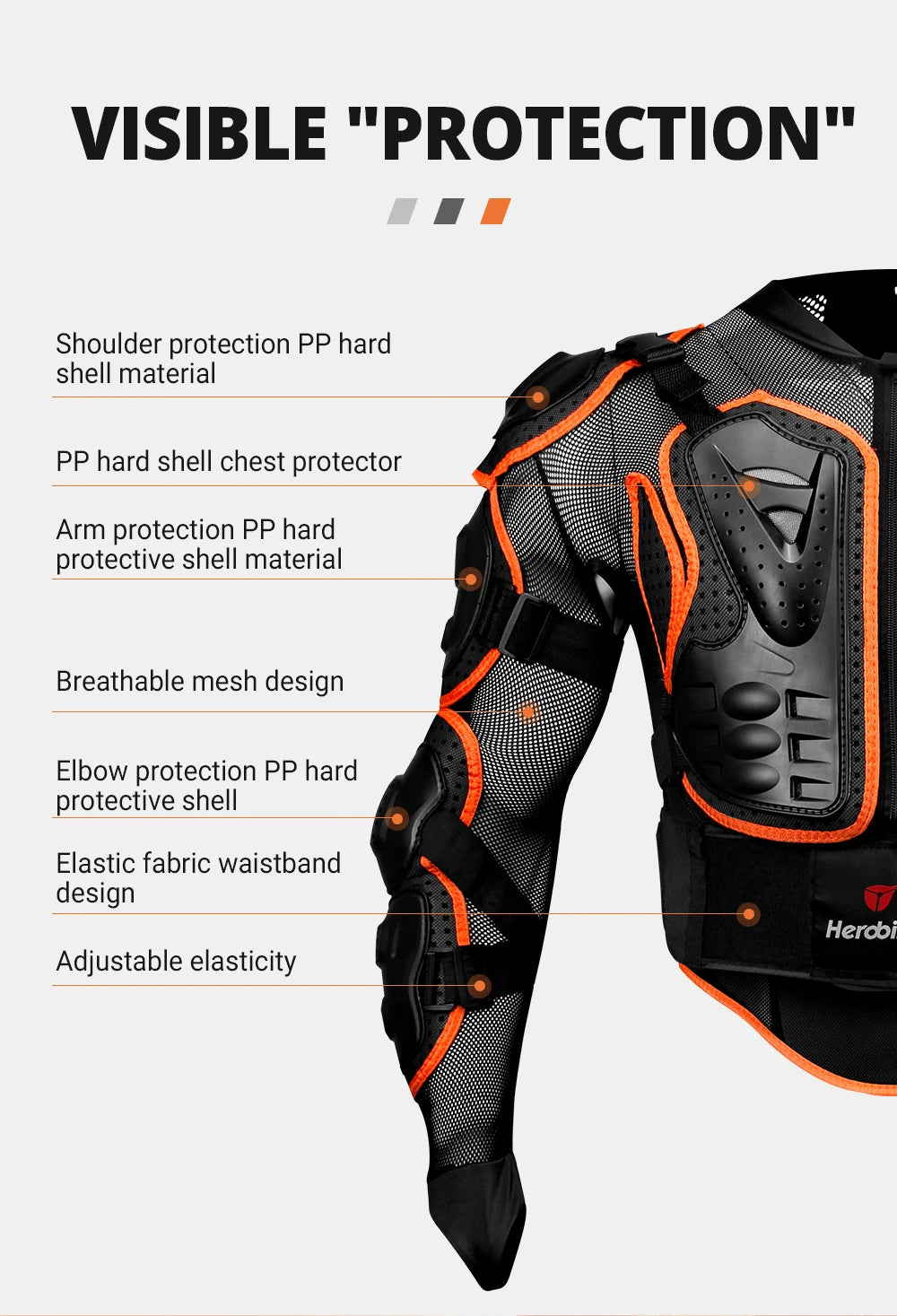 Vestes moto armure complète pour hommes — protection Motocross, équipement, vêtements S-4XL