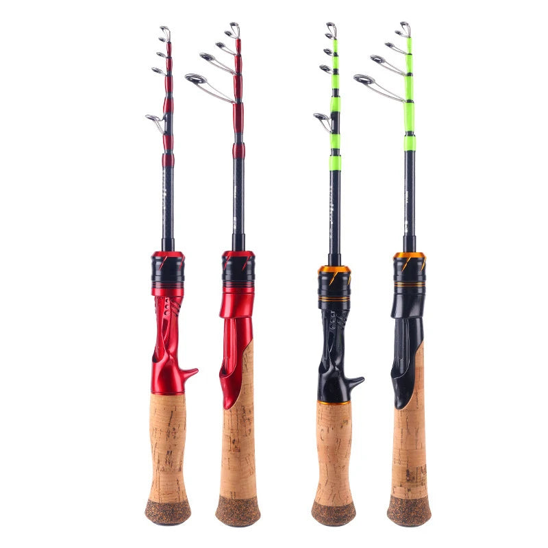 WEIHE 1.5m 1.68m Shuiyan canne à pêche télescopique portable en carbone cannes à pêche pour petit leurre utilisation filature canne à pêche pesca