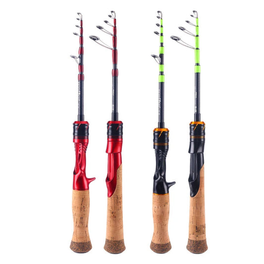 WEIHE 1.5m 1.68m Shuiyan canne à pêche télescopique portable en carbone cannes à pêche pour petit leurre utilisation filature canne à pêche pesca