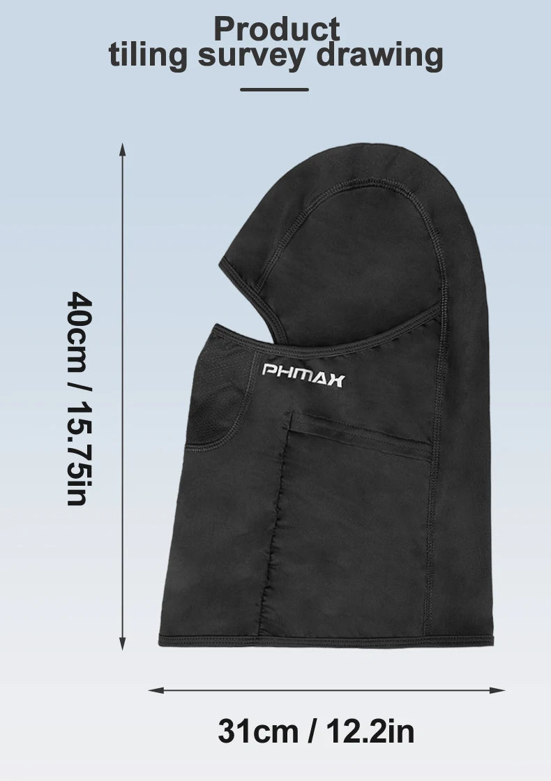Masque d'équitation moto — protection vent et chaleur, masque complet respirant, cagoule, écharpe