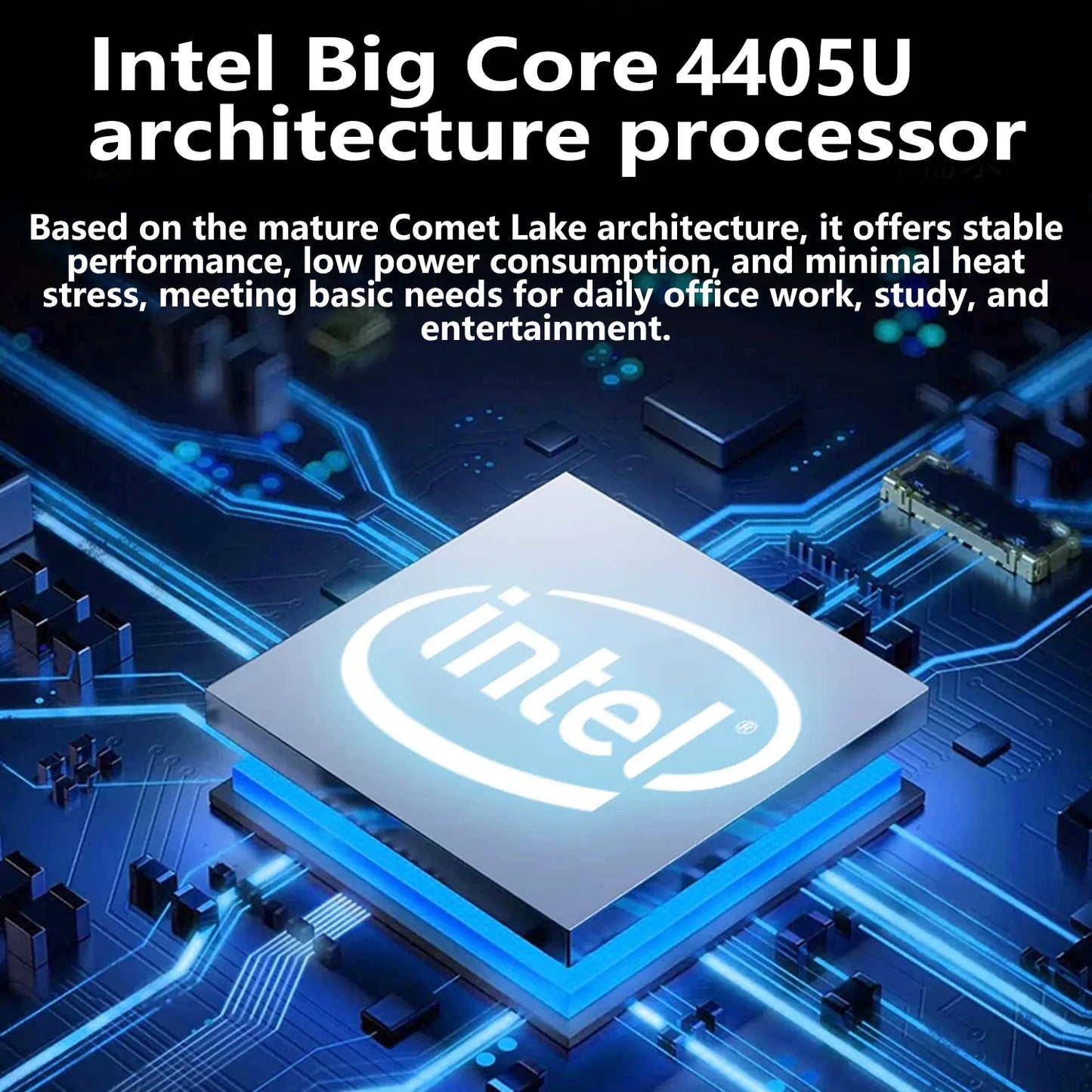 Ordinateur portable NAIWO 2026 14,1 pouces ultra-fin Windows 11 16 Go 2 To SSD PC Gamer Intel 4405U Écran 1920*1080 pour le bureau et les études