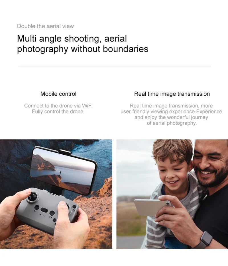 Drone GPS 8K — Double Caméra HD, Évitement Obstacles, Moteur Brushless, Flux Optique