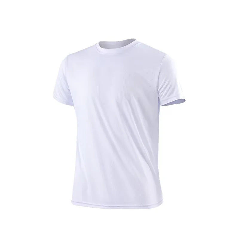 T-shirt sport gym pour hommes — séchage rapide, course, musculation, manches courtes, fitness, surdimensionné