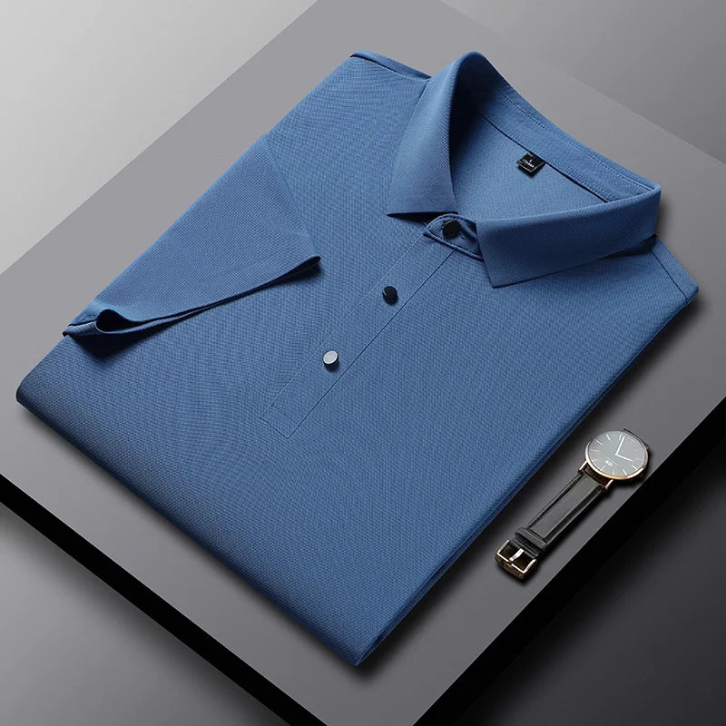 Polo homme 3 boutons décontracté — travail, séchage rapide, manches courtes, golf, grandes tailles