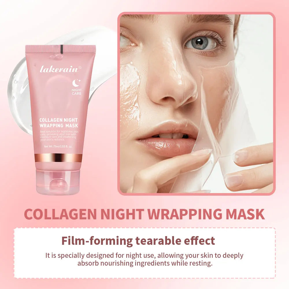 Korean Deep Collagen Mask, Peel-off Mask, Anti-wrinkle, Lifting, Skincare, Bio Pack, Night Pack for Women, Night Skin