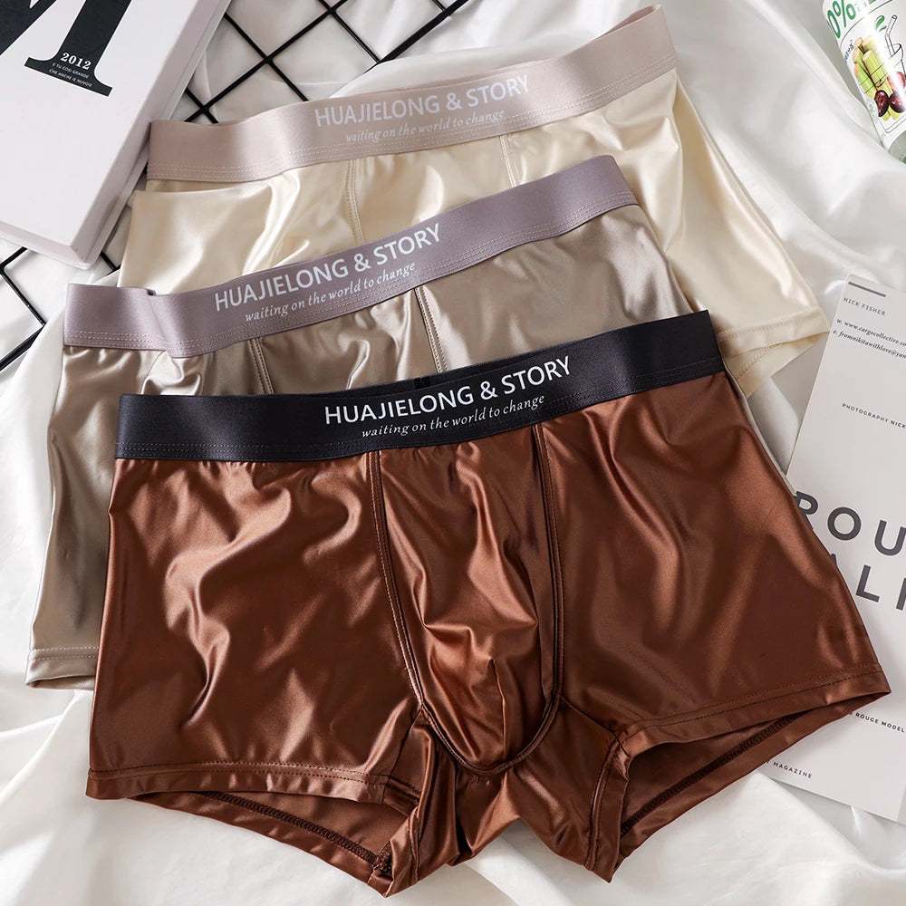 Boxer Satin Soie Homme — Respirant, Mince & Sans Couture