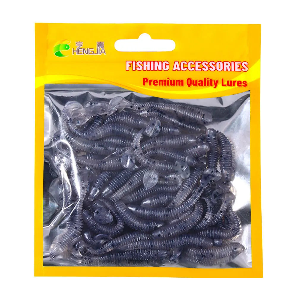 Leurre souple en silicone 4,5 cm avec queue en T — nageur, pêche carpe, black-bass, brochet