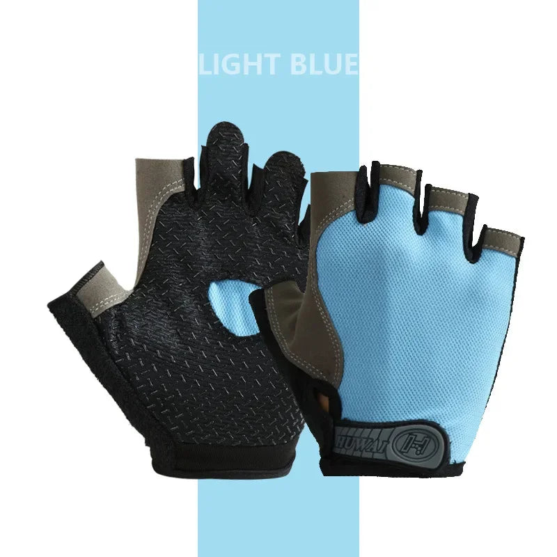 Gants de vélo sans doigts respirants antidérapants pour femmes et hommes, pour la pêche, le cyclisme, l'été, professionnels pour la salle de sport et le fitness