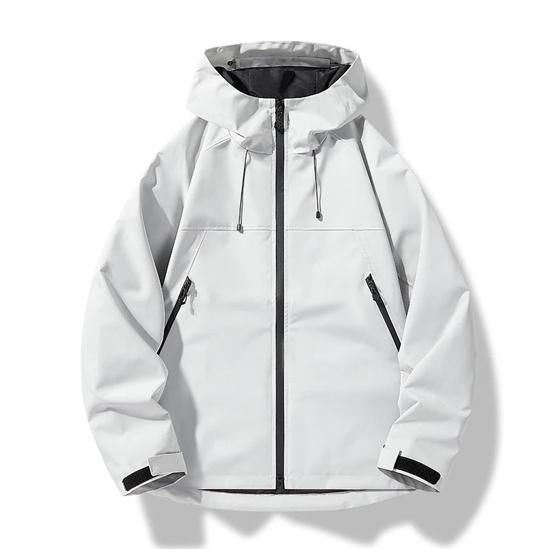 Spring Autumn Men Casual Jackets Sport Windproof Waterproof Hooded Outerwear Coats Solid Fashion Outdoor Zippers Couple Jacket
