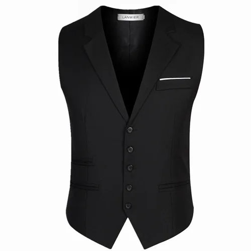 Robe gilets pour hommes coupe ajustée hommes costume Gilet Homme Gilet Homme décontracté sans manches formelle affaires veste grande taille M-6XL