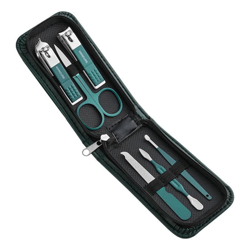 Juego de cortaúñas para hombres y mujeres, cortaúñas especiales, herramientas de belleza para manicura, portátil para el hogar, de alta gama, 6 piezas