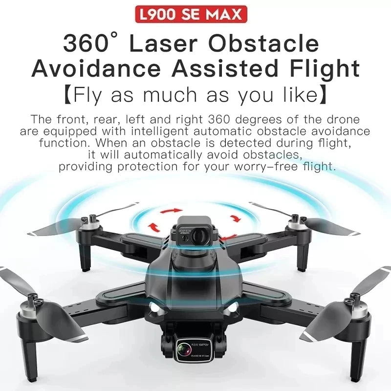 L900 Pro SE MAX 4K GPS Drone, Professional HD 5G WIFI 360° Dual Camera Brushless Motor Obstacle Avoidance RC FPV Quadcopter Drone