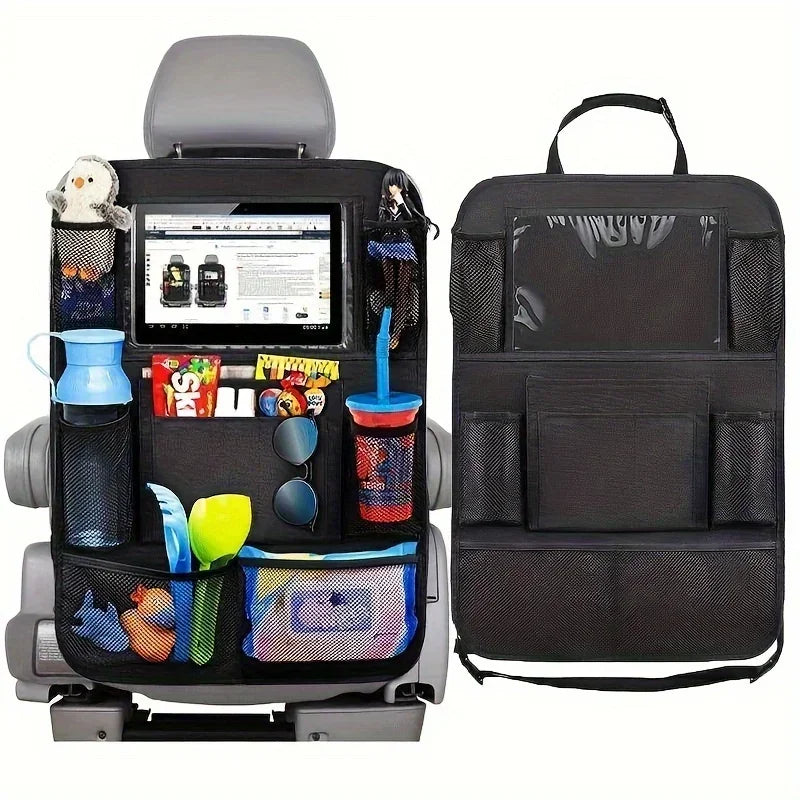 Organisateur de siège de voiture multi-poches, matériau imperméable et Durable, parfait pour les voyages sur route et l'utilisation quotidienne, excellent cadeau pour les vacances, 1 pièce