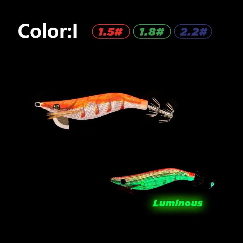 LETOYO Mini Leurre de Calmar — Tailles 1.5# 1.8# 2.2# Appat Squid