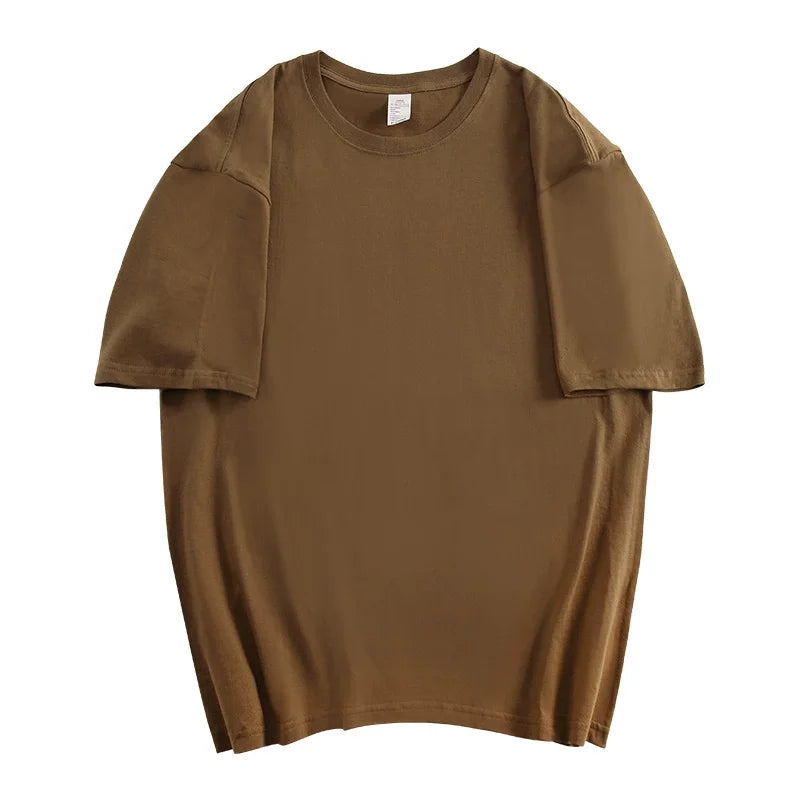 T-Shirt 100% Coton Unisexe Respirant — Ample Manches Courtes Décontracté Été