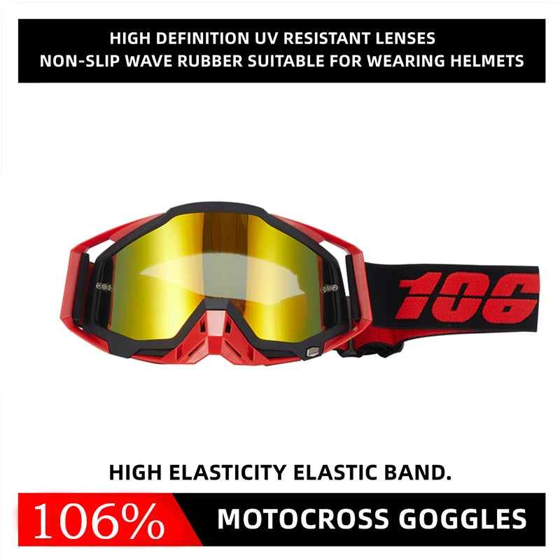 Motocross goggles, windproof and unbreakable glasses for ATV, UTV and off-road sports