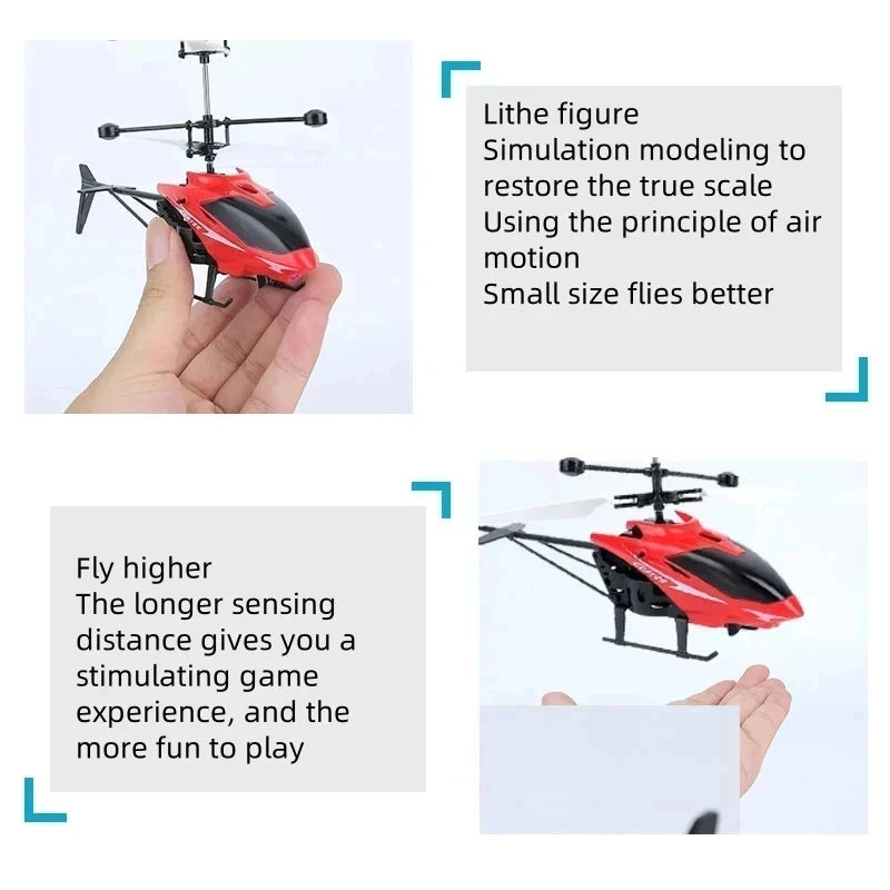 Mini dron RC recargable sin control remoto, helicópteros RC, juguetes de dron, inducción, vuelo estacionario, seguro, resistente a caídas, avión RC