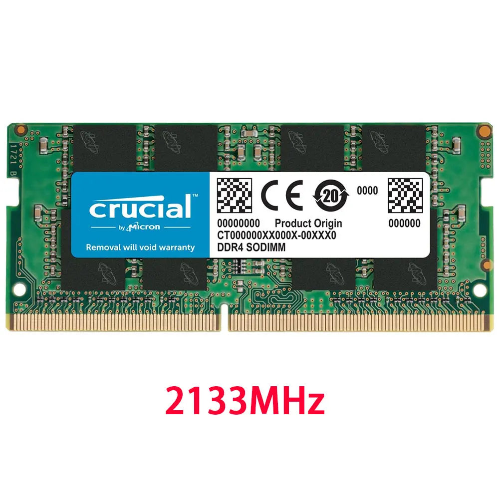 Crucial DDR4 RAM 16GB 32GB 4GB 8GB 3200MHz 2133 2400 2666MHz mémoire d'ordinateur portable SODIMM PC4-25600 21300 19200 17000 pour Intel et AMD