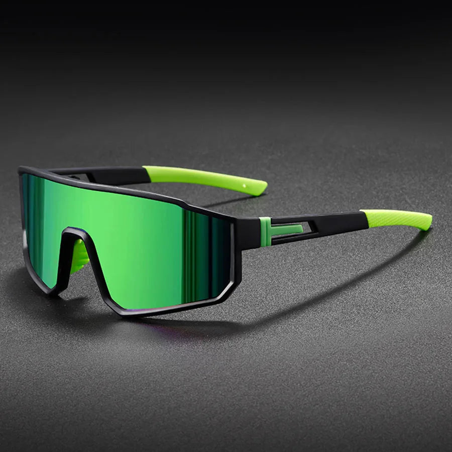 Lunettes de cyclisme surdimensionnées pour hommes, vélo, coupe-vent, revêtement coloré, lunettes de soleil pour Sports de plein air, moto