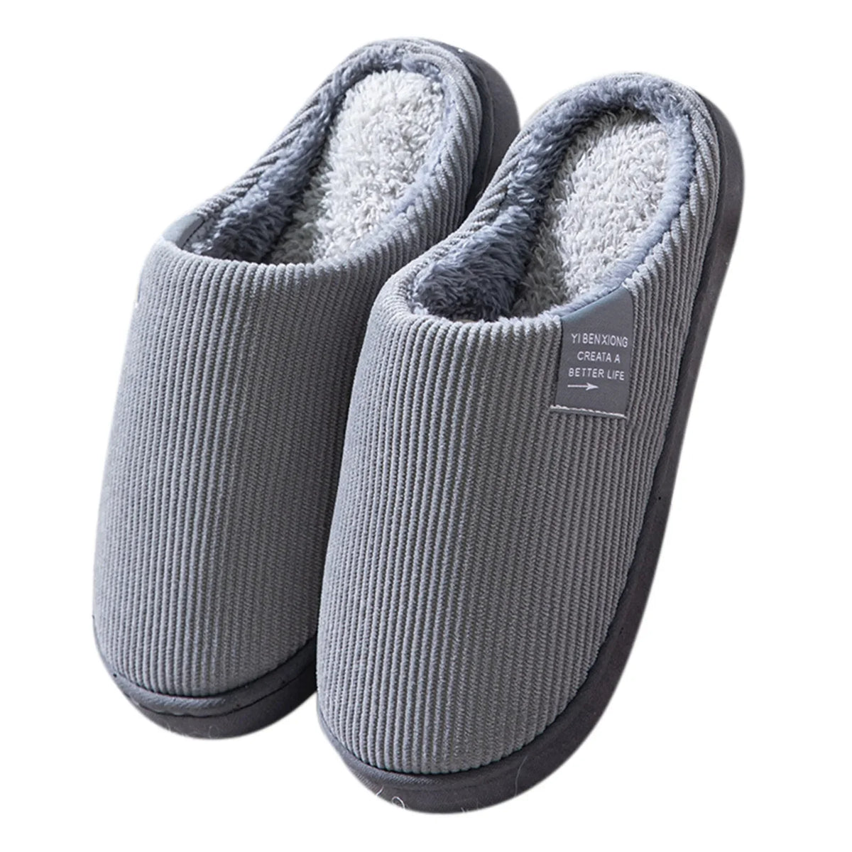 Pantoufles de Maison en Peluche Thermiques — Fond Épais, Antidérapantes, Intérieur Hiver, Unisexe