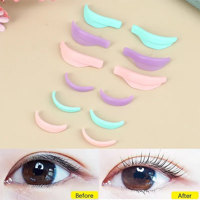 7 Pairs Silicone Eyelash Curler Eyelash Perm Pads Eyelash Lift Protective Pads Reusable Eyelash Lifting Tools