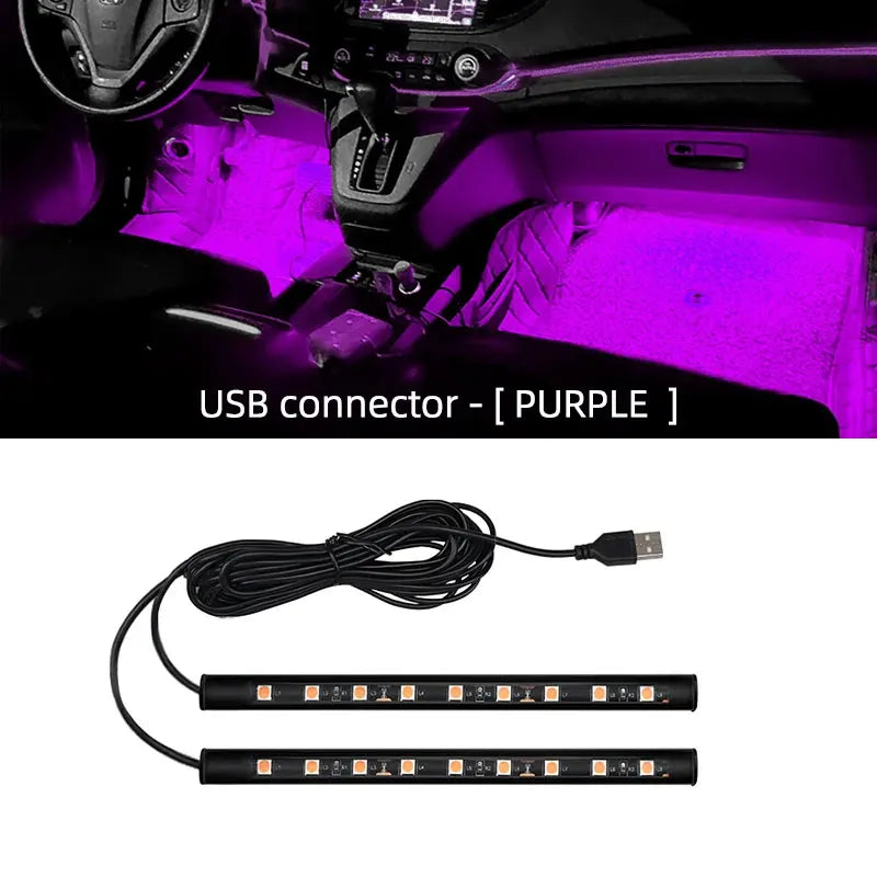 Car Interior LED Strip Light, 5V USB Backlight Kit, Decorative Car Ambient Neon Lamp, Vehicle Accessories, New