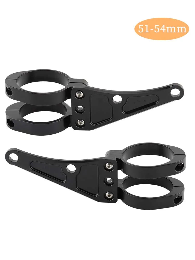 Pinces de montage pour tube de fourche de moto — support de lumière, 33-58mm, universel