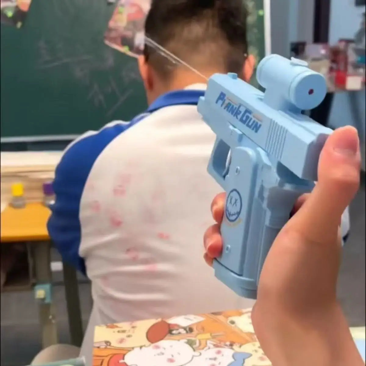 Pistolet à eau inverse Double face drôle-jouet de farces d'été, Mini pulvérisateur d'eau tactique pour enfants et adultes, combat aquatique de piscine et de plage