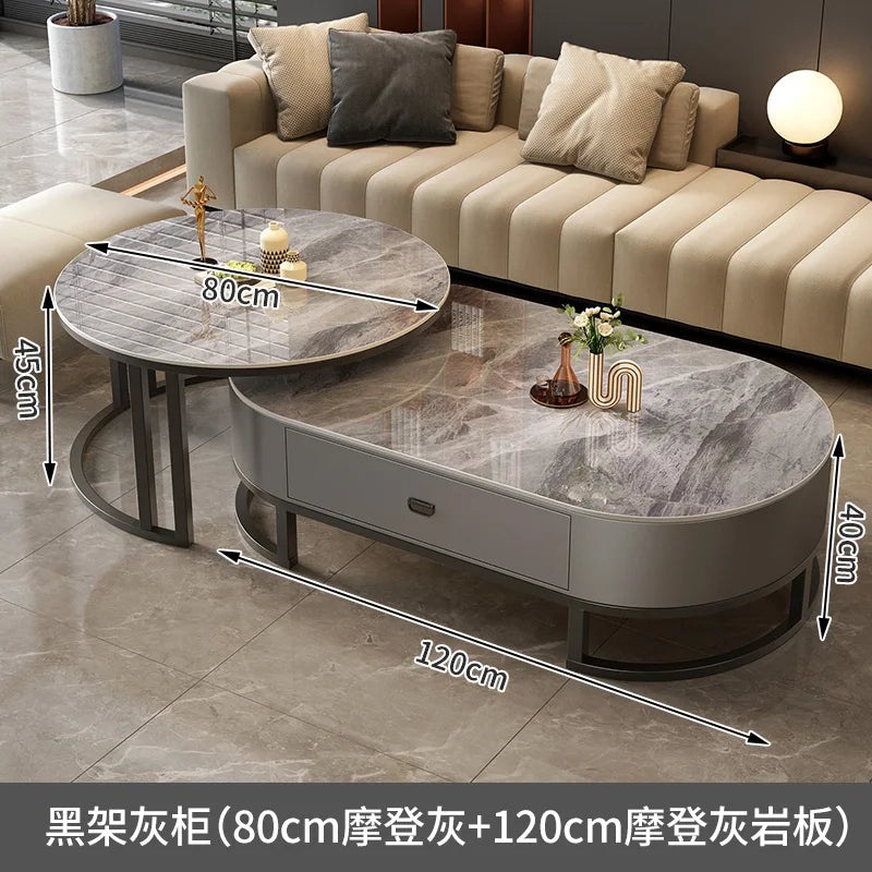 Tables basses extensibles rondes modernes — minimalistes, design livre, meubles salon