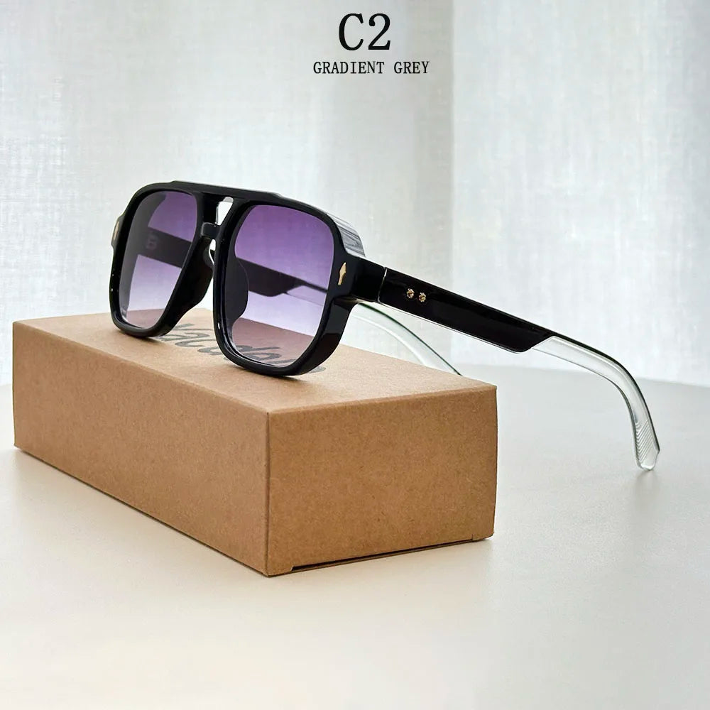 Men's Square Sunglasses Vintage Fashion Retro Women's Sunglasses Trendy Gafas De Sol Hombre Lunette Soleil Femme Drop Shipping