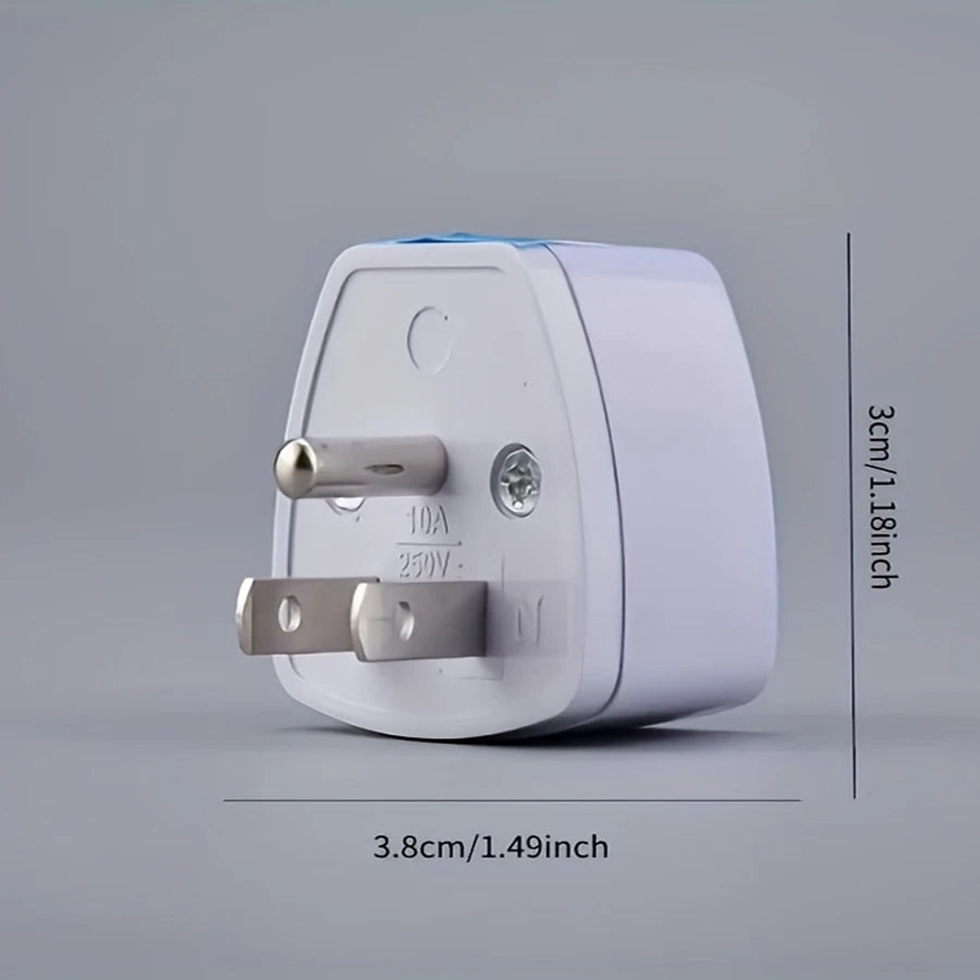 Convertidor universal de enchufes de viaje de 3 clavijas de CA de EE. UU., UE, AU a Reino Unido, adaptador de cargador, conector, convertidor de enchufe de Reino Unido