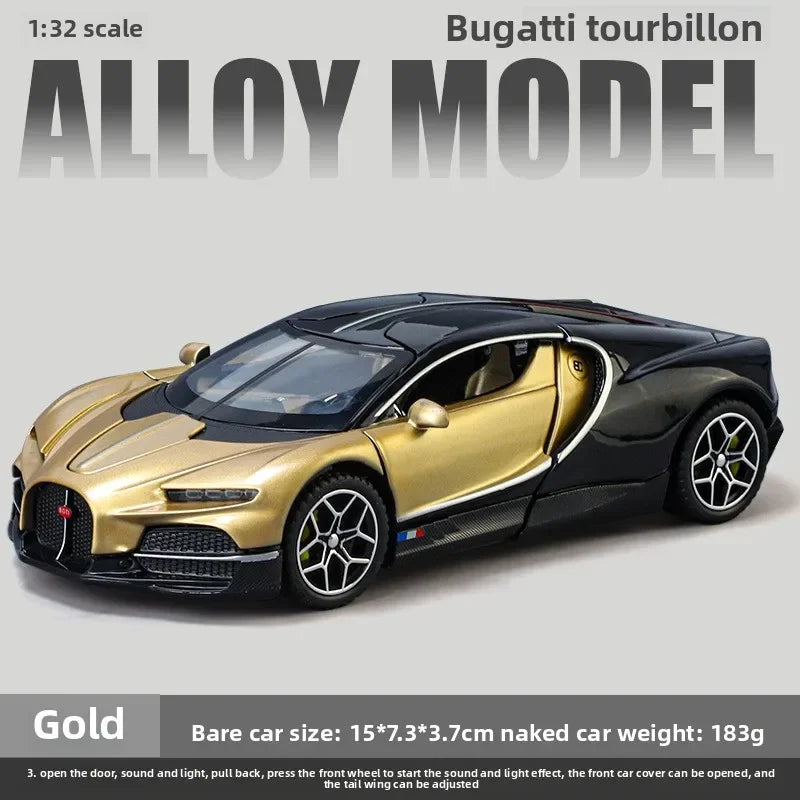 Modèle de supercar 1/32 en alliage métal moulé sous pression — miniature, cadeau d'anniversaire garçon