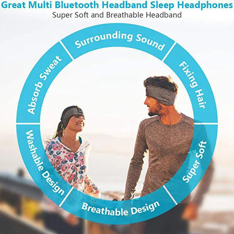 Bluetooth Wireless Headphones, Sleep Headband, Music Headset, Soft, Elastic, Comfortable, Sports Headband, Music Headset