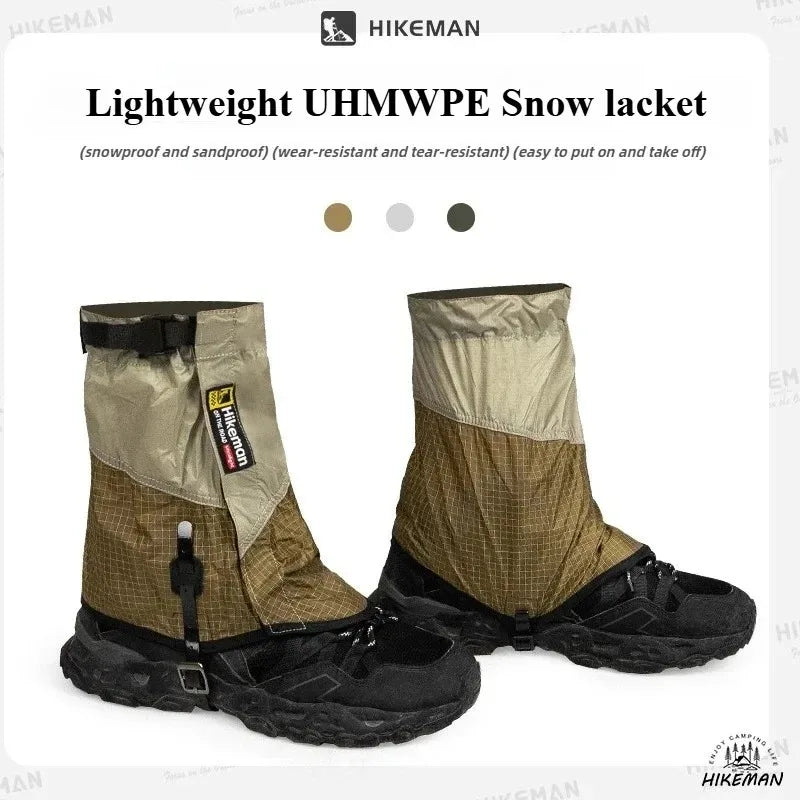 Guêtres de randonnée Dyneema pour l'extérieur, coupe-vent, imperméables, grandes protections de jambes, guêtres de trail pour le camping, le ski, la randonnée et le trekking dans le désert