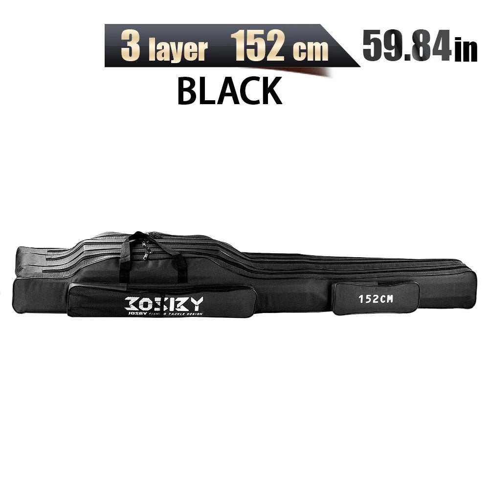 Porte-canne à pêche pliable et Portable, sac de rangement pour outils de moulinet, étui 122cm / 152cm / 182cm