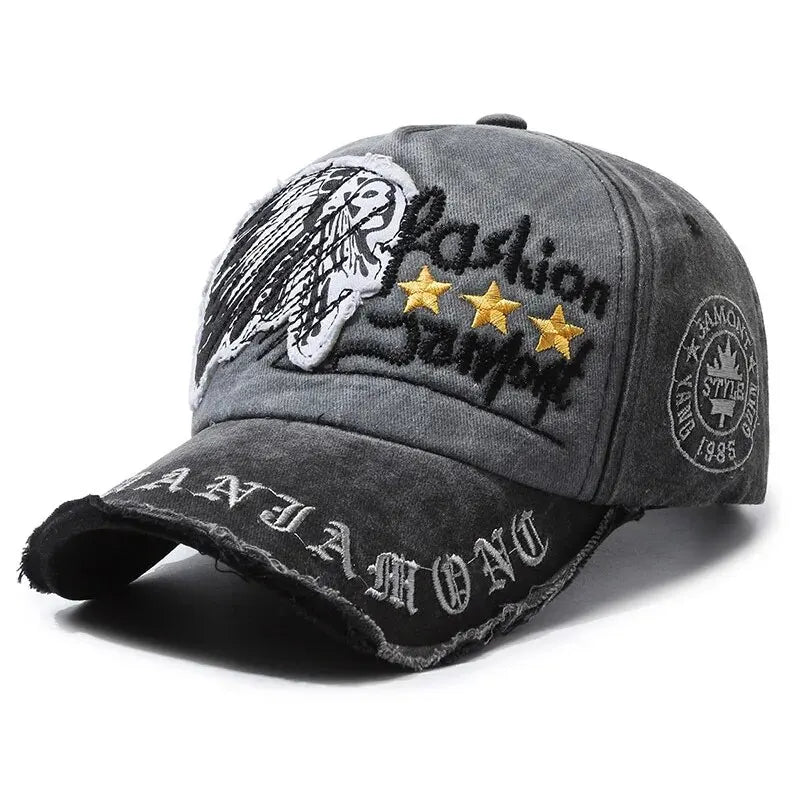 Quatre saisons nouvelle casquette de Baseball rétro en détresse décontracté Sports de plein air chapeau printemps et automne chapeau de soleil lettre broderie casquette hommes