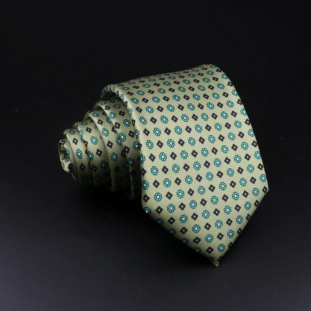 51 Estilos hombres corbatas de seda Jacquard a rayas a cuadros corbata floral accesorios uso diario camisa traje corbata regalo de fiesta de boda