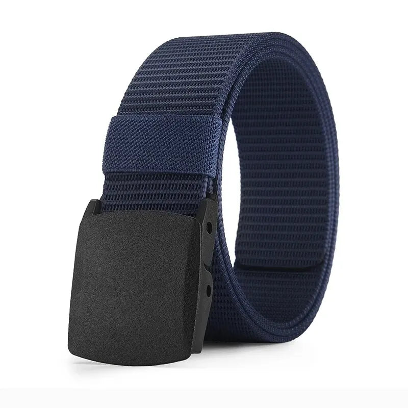 Casual Canvas Belt for Men and Women, Non-Metallic Nylon Training Belt with Trousers, Sports, Outdoor, Jeans