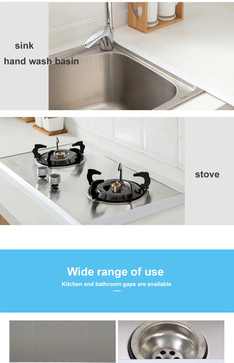 Cinta de sellado de PVC autoadhesiva para bañera, 3.2M, resistente al aceite, adhesivo de pared para esquina de borde de fregadero de cocina, tira de sellado impermeable para inodoro