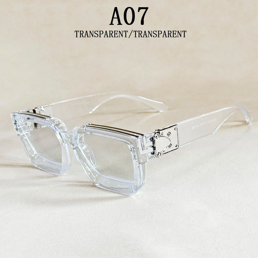Lunettes de soleil carrées pour hommes rétro — femmes, mode, vintage, vacances, 2025