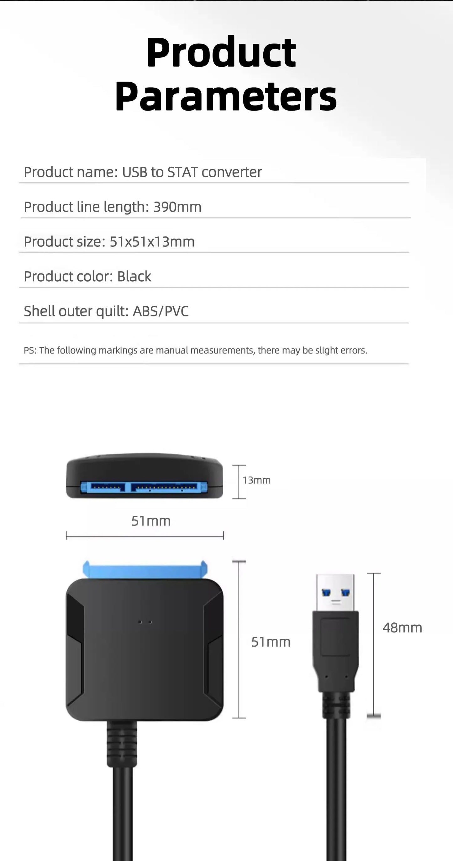 Câble Coolcirc SATA vers USB 3.0 jusqu'à 6 Gbps pour disque dur SSD externe 2.5 pouces adaptateur SATA cordon USB 3.0 vers SATA III