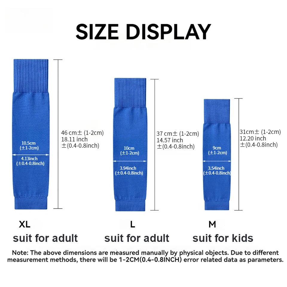 Chaussettes de football avec attelle de jambe — sport respirant, protège-tibia, enfants et adultes