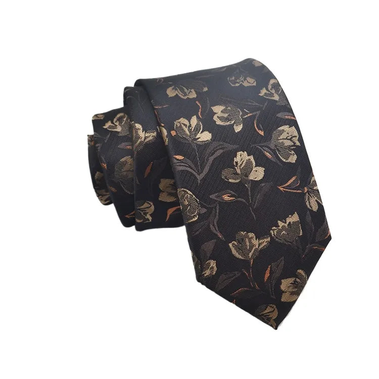 35 Styles hommes cravates en soie Jacquard point Floral 8 cm cravate accessoires usage quotidien chemise costume cravate cadeaux de fête de mariage cravate