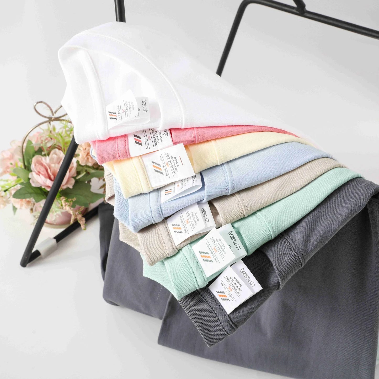 100 % algodón, manga media, para hombre y mujer, camiseta de verano holgada de manga corta informal, camiseta básica de cuello redondo de color sólido, tops