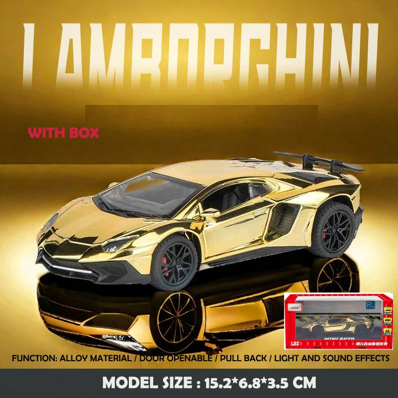 Modèle de supercar 1:32 avec son et lumière — moulé sous pression, cadeau d'anniversaire garçon