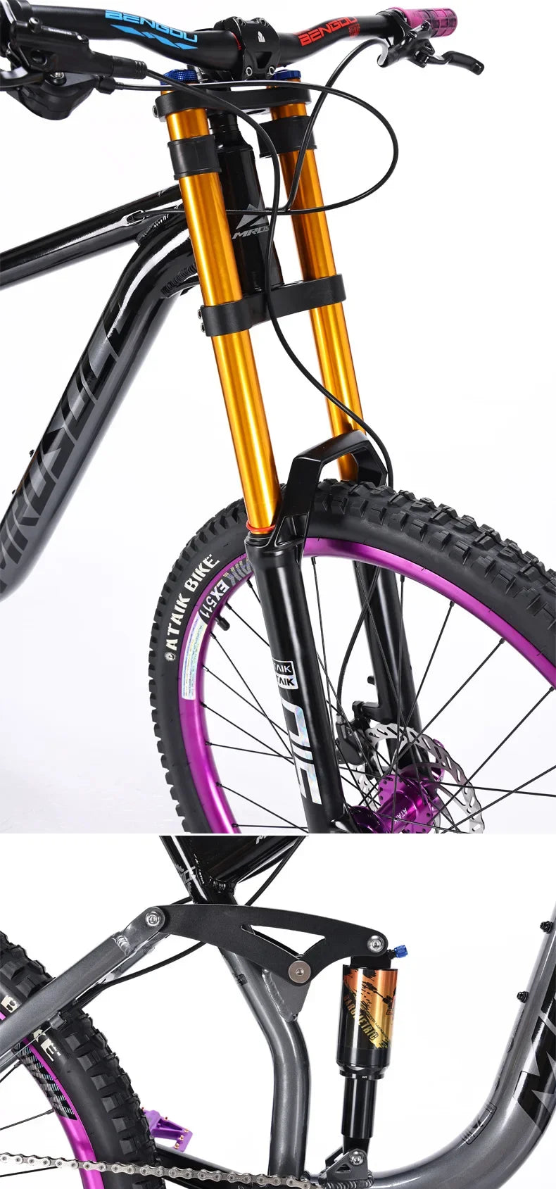 26/27.5-inch Downhill Mountain Bike 2025 New Aluminum Alloy Softail Double Oil Brake Shock Absorption Mountain Bike