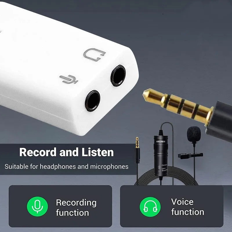 Carte Son USB Externe 7.1 Canaux — Adaptateur Audio Jack 3.5mm Casque & Micro